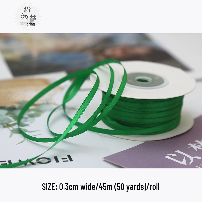 3mm Premium Double-Sided Satin Polyester Ribbon for Wedding Bows and Gift Packaging