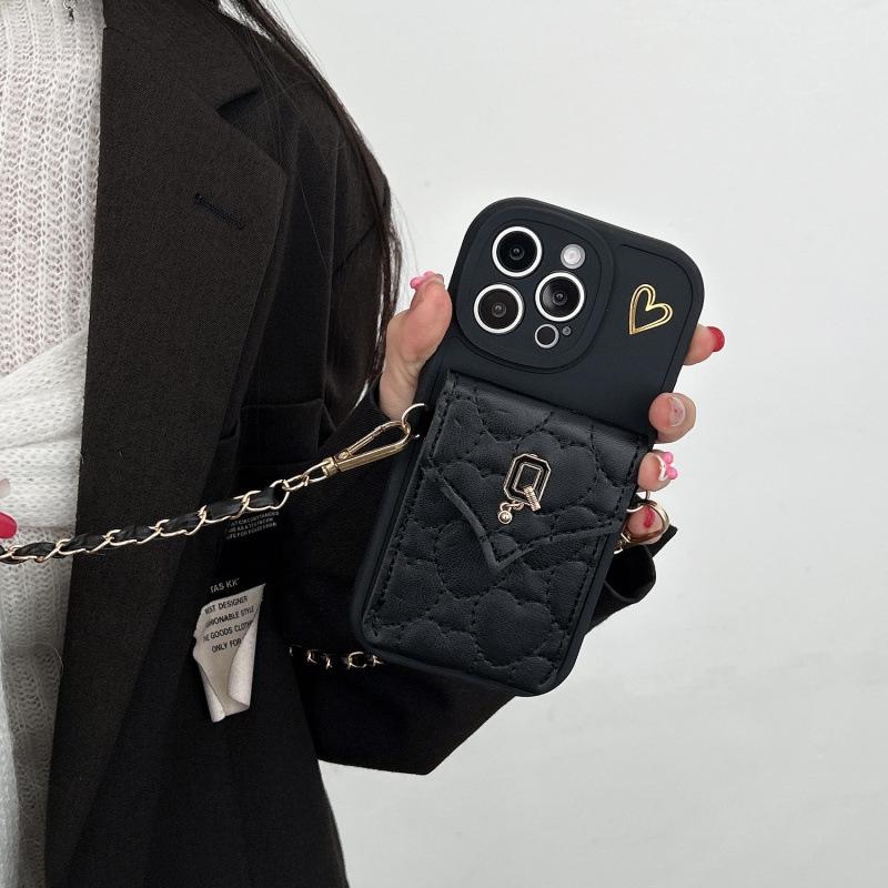 Crossbody Love Card Holder & Coin Purse Case for iPhone 15, 16 & 17 Pro Max