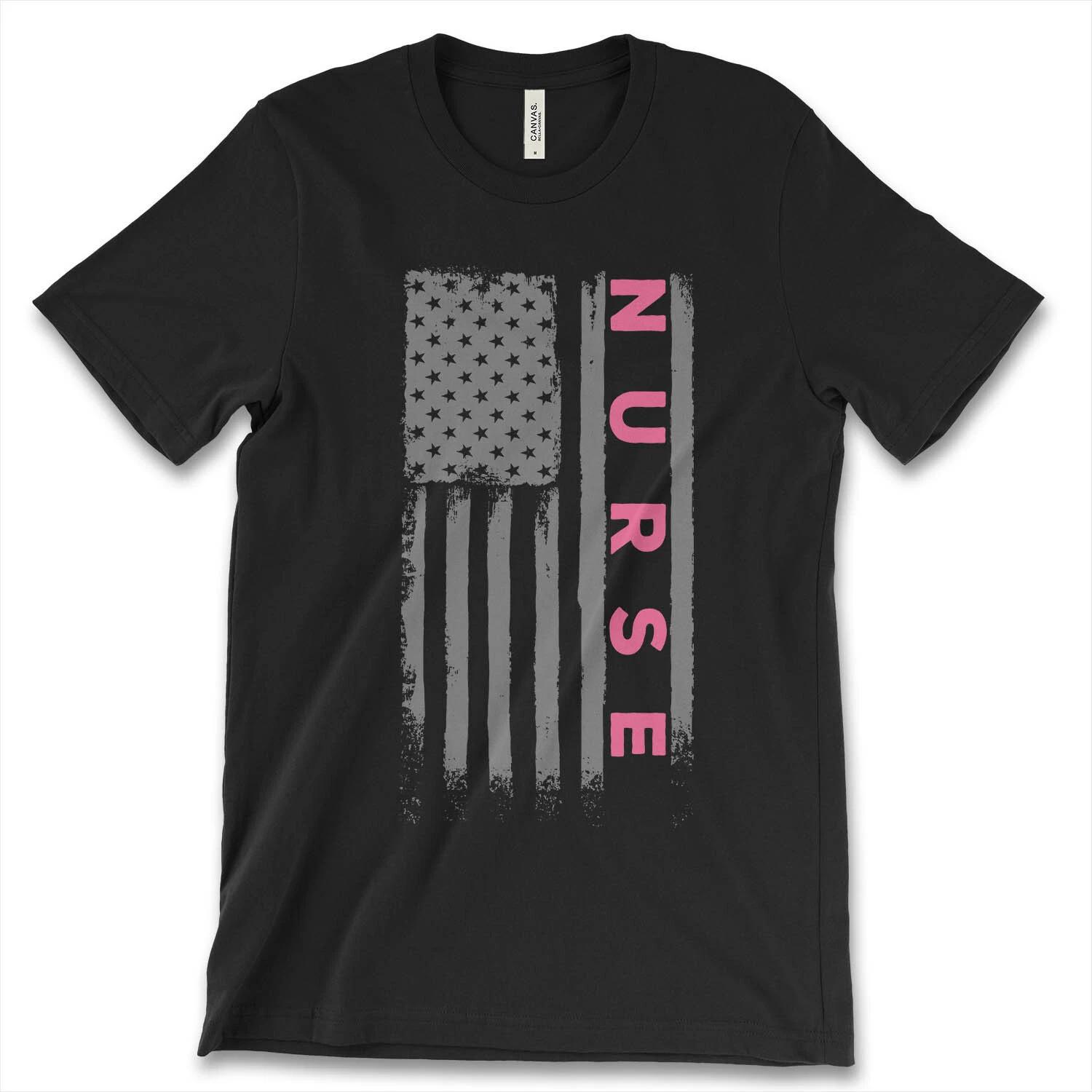 American Nurse United States Flag New Mens Shirt Vintage Elegant Premium Top Tee M