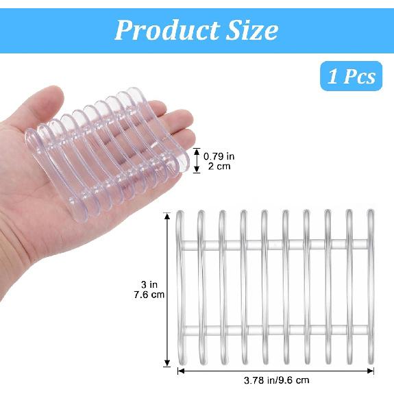 Soap Holder for Shower, Plastic Clear Bar Dish Shower Self Draining Bath Soap Tray Saver Bar Holder for Bathroom Kitchen, Easy to Clean Keeps Soaps