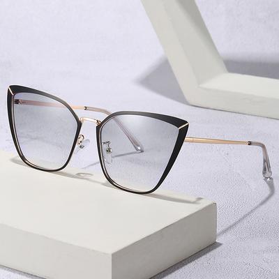 Fashion Cat-eye Sunglasses For Women With High-end Personalized Versatile Sunglasses New Metal Sunglasses 1208