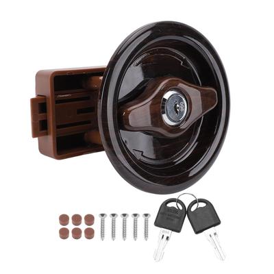 RV Bathroom Door Lock Round Knob with Key Waterproofing Privacy Door Knob for Motorhome Camping