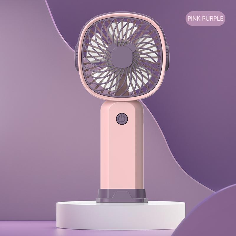 

Мини USB портативный вентилятор многофункциональный настольный с подставкой электрический вентилятор студенческий уличный портативный небольшой вентилятор розовый