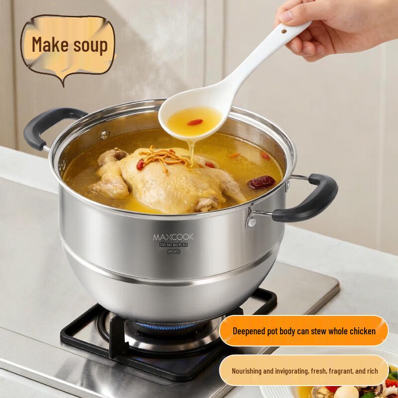 maxcook MCZ1536 34cm 304 Stainless Steel Steamer Pot