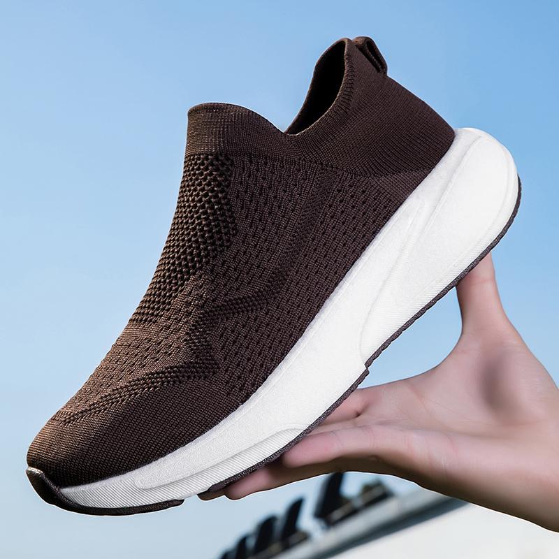 Women's Black Sport Shoes Men Casual Lightweight Slip On Walking Socks Shoes Couple Jogging Sneakers Plus Size