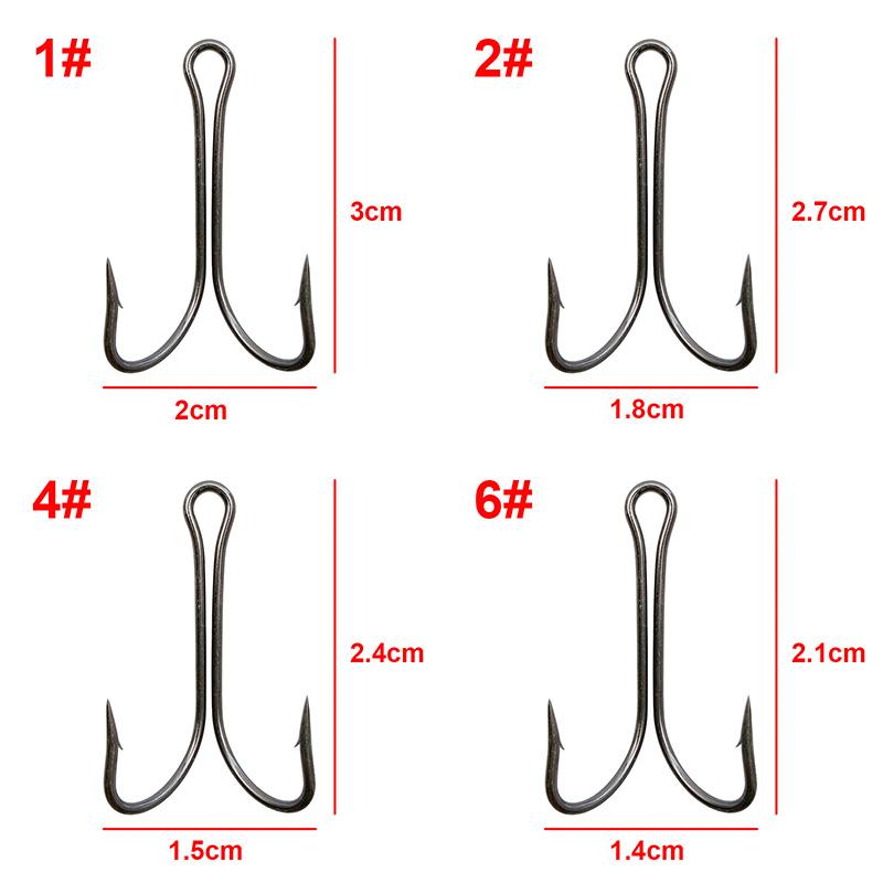 100pcs 9908 High Carbon Steel Double Fishing Hooks Small Fly Tying Double Fishing Hook For Jig Size 1 2 4 6 8 1/0 2/0 3/0 4/0