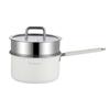 Xunshun 316L Stainless Steel Non-Stick Baby Food Pot, Ceramic Milk & Noodle Soup Pot, Extra Thick for One-Person Cooking.