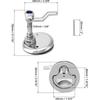 QWORK Boat Cam Latch, 2 Pack Marine 316 Stainless Steel Marine Boat Floor Buckle Hatch Latch, Flush Turning Lift Handle Lock, Marine Slam Latch,