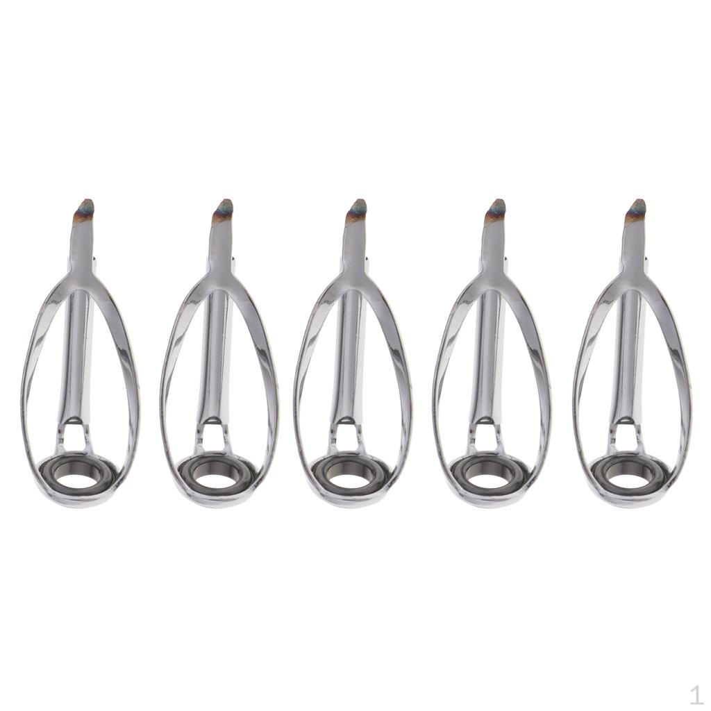 5 Pieces Fishing Rod Rods Guides Tips Repair Kit
