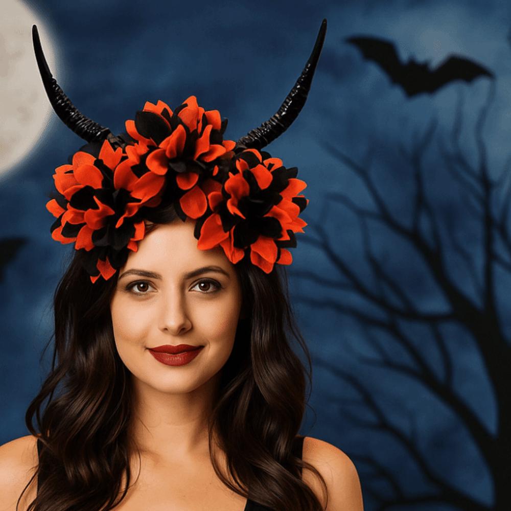 Simulationsblumen Gothic Kopfschmuck Übertreiben Halloween Kopfbedeckung Mädchen/Kinder