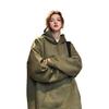 Unisex American Retro Heavyweight Suede Hoodie for Teens - Autumn/Winter Student Loose-Fit Outerwear