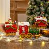 Weihnachts-Gleisbahn Weihnachtsbaumschmuck Atmosphäre Szene Anordnung Geschenke