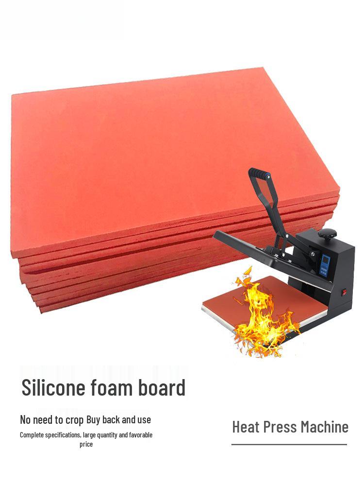 

Red High-Temperature Resistant Silicone Foam Board for Heat Press and Sealing with Vibration Damping and Insulation. 120x170x3mm