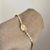 New Retro Gold Small Roma Dial Women's Watch Y2K Luxury Design Pearl Girl Bracelet Watches Elegant Ladies Quartz Wristwatch Gift