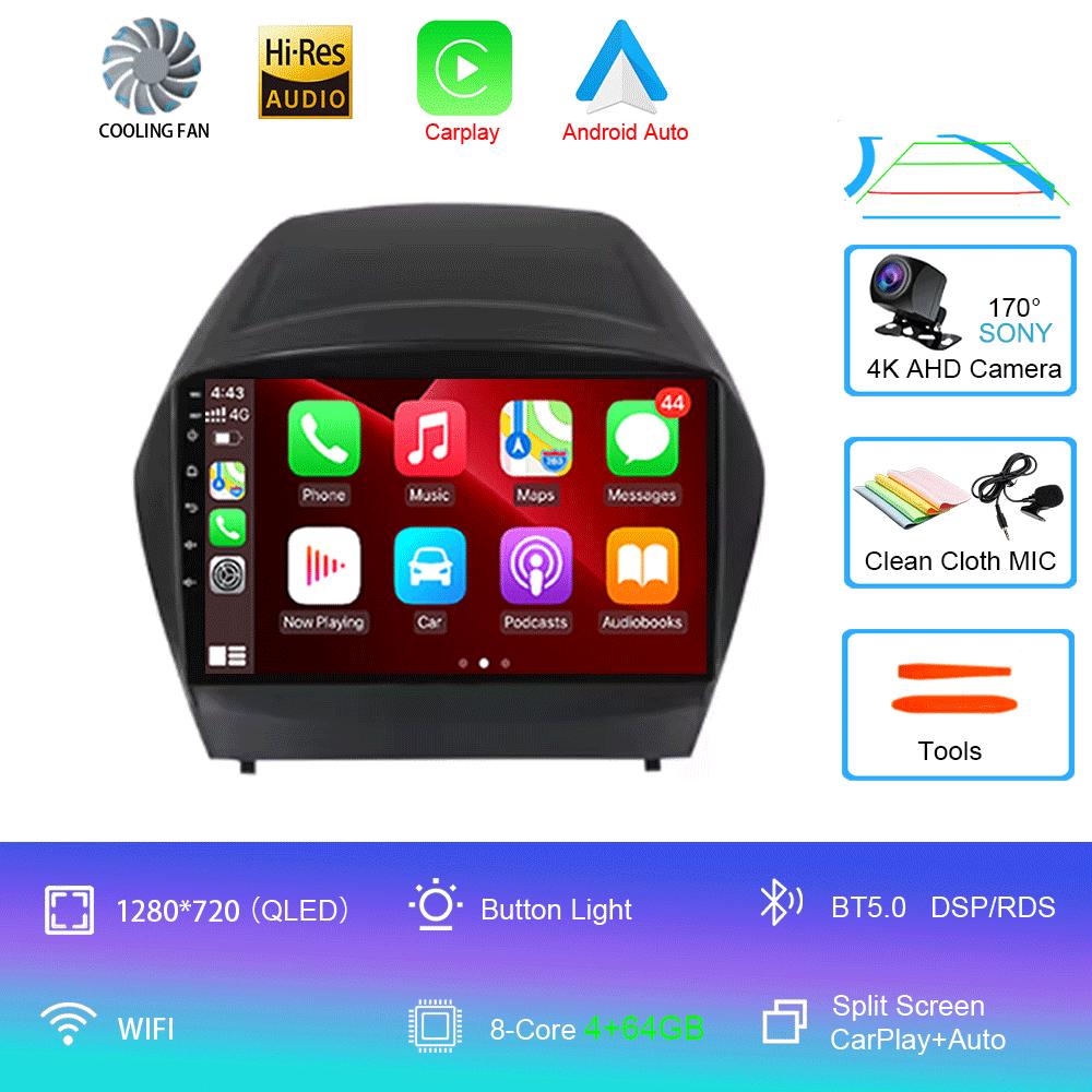 For HYUNDAI TUCSON IX35 2012 2013 2014 2015 8Core 4G WIFI Android 14 Car Multimedia Stereo Car DVD Player Navigation GPS Radio