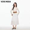 VEROMODA High-Waist Hollow-Out Pleated Long Skirt