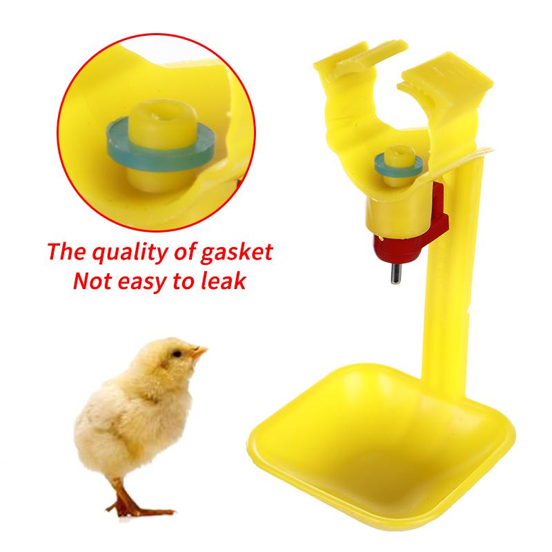 50PCS Chicken Automatic Drinking Cup Plastic Nipple Hanging Cup Drinking Bowl Water Supply Poultry Quail Chick Drinking Tool