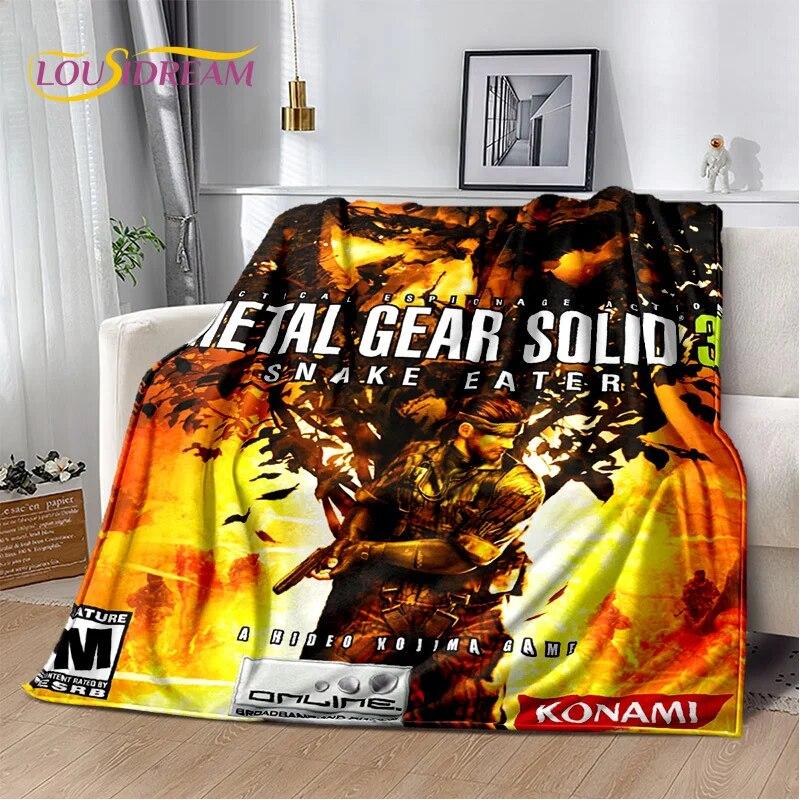 3D Game Metal Gear Solid Cartoon HD Gamer Blanket,Soft Throw Blanket for Home Bedroom Bed Sofa Picnic Travel Cover Blanket Kids