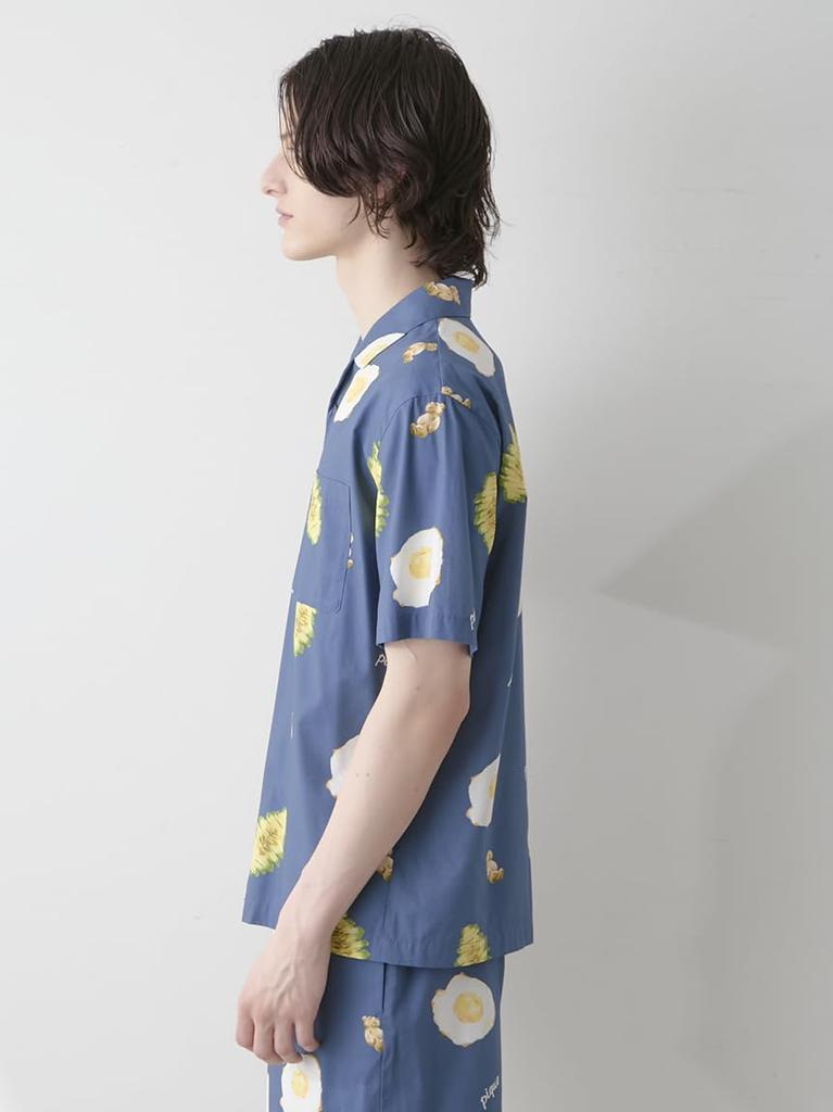 Gelato Pique HOMME Sunny Side Egg Print Hemd PHFT254929 NVY M Herren