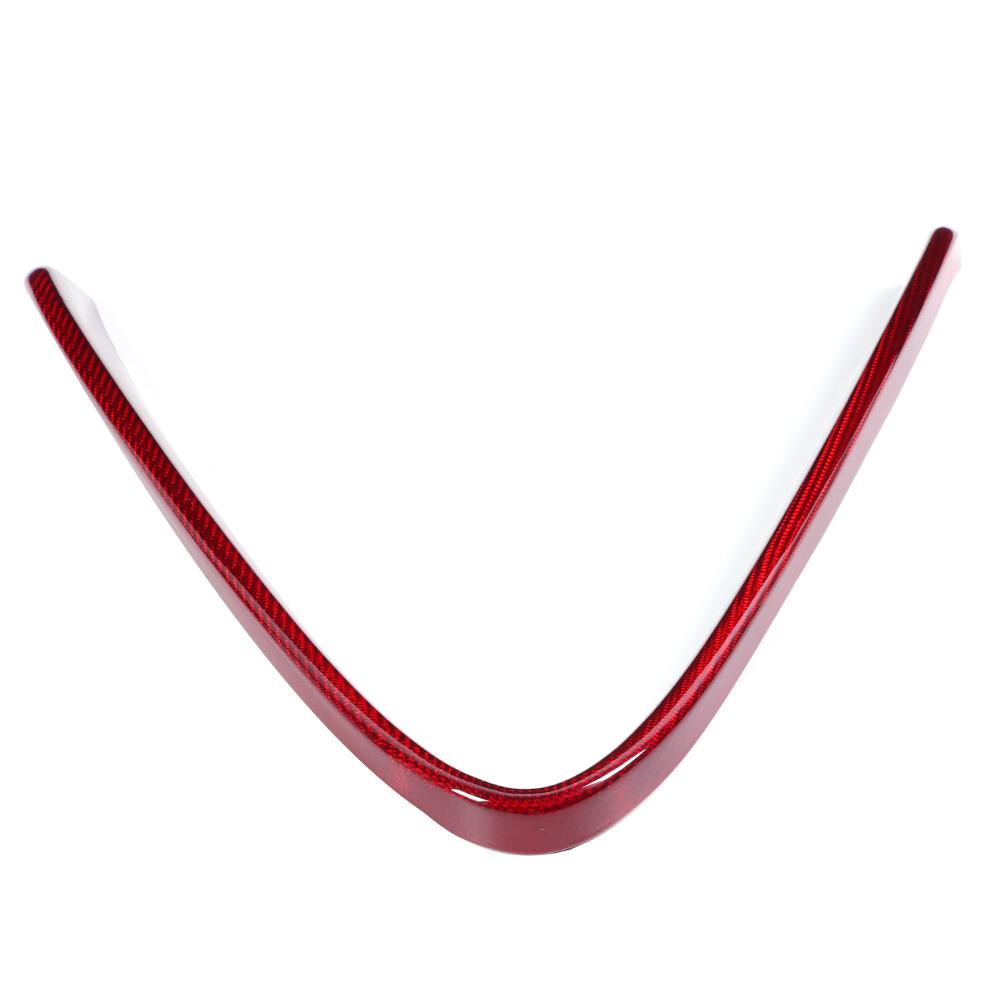 Carbon Fiber Front Grill Cover V Shaped Grille Trim Fit for Alfa Romeo Giulia 20172020 Red