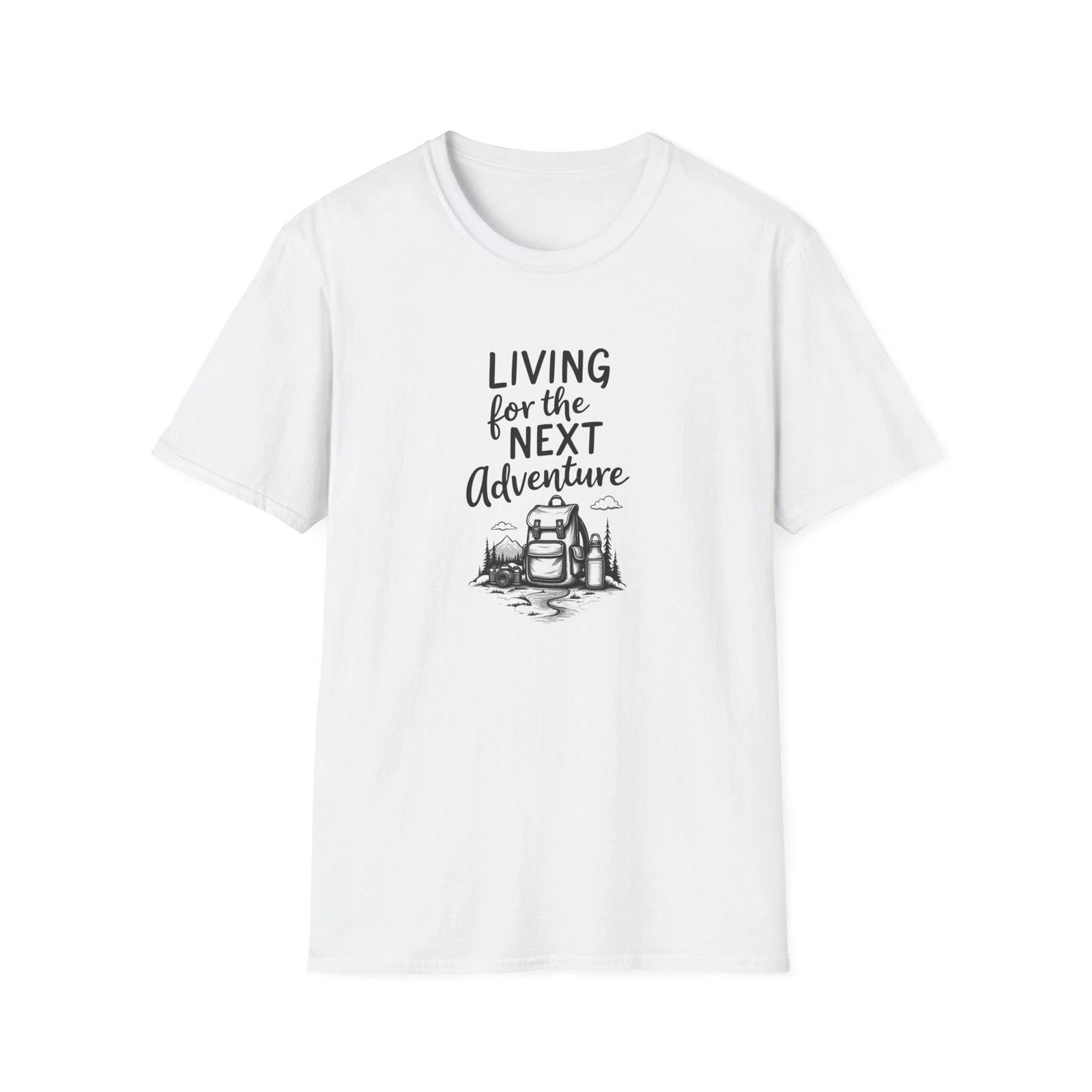 Living for the Next Adventure T-Shirt | Backpack Camping Illustration 4XL