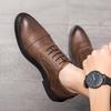 Men’s Brogues Dress Formal Leather Business Derby Shoes Wingtip Tuxedo Wedding Blazers Saddle Shoes Large Size