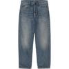 Aaron Pant Dark Blue Button Mid Waist Pocket Tapered Jeans Men Bottoms I035879-01-4L