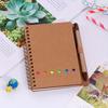 1 Notepad Set with Colored Post-it Notes,Coil Notebook,Transparent Index Stickers,Loose-leaf Sticker Notebook and a Ballpoint Pen - Ideal for Students
