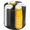 Removable Rotating Paper Cup Dispenser Storage Space-Saving Disposable Cups and Lid Holder with 4 Compartments