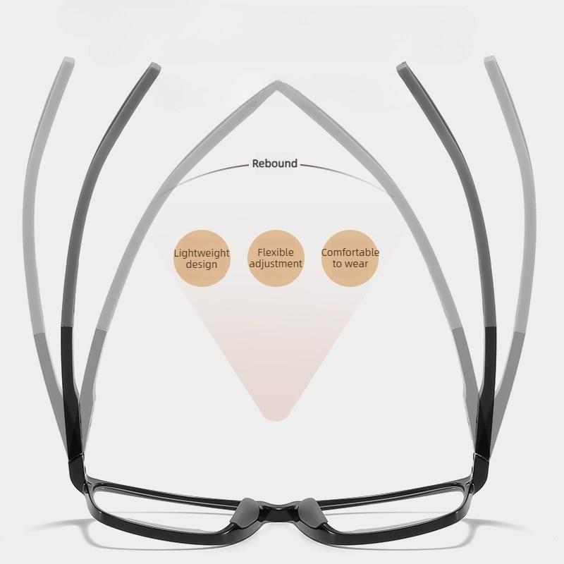 New TR90 Bifocal Reading Glasses Unisex Fashionable Photochromic Reading Glasses with High-Definition Blue Light Protection +4.0