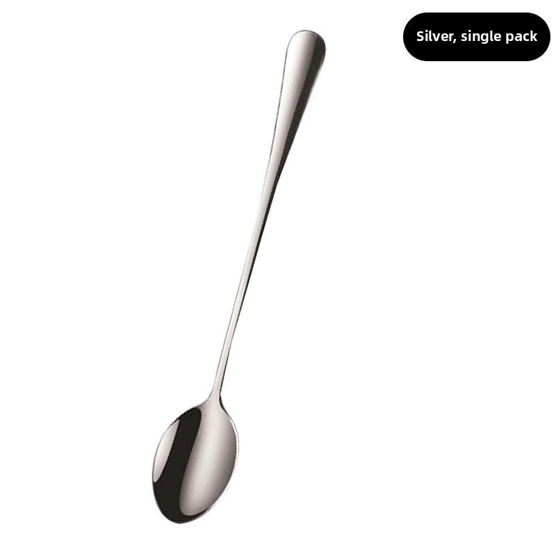 Stainless Steel Long Handle Coffee Spoon With Mirror Finish For Modern Dining