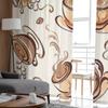 Sweet Coffee Luxurious Chiffon Sheer Curtains for Living Room Bedroom Decoration Window Voiles Tulle Curtain