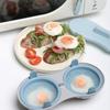 Microwave Egg Poacher Efficient Microwave Double Egg Poacher Cook Poached Eggs With Detachable Drain Basket Heat For Kitchen