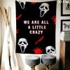 Horror Slasher Faces Tapestry Fashion Print Background Cloth Work Of Art Home Decor Background Wall Hanging Cloth
