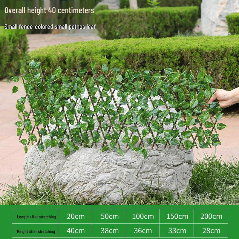 Retractable Wooden Picket Fence for Outdoor Greenery and Balcony Decoration