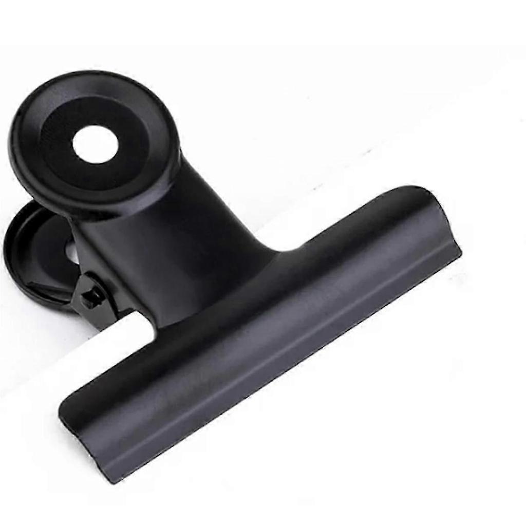 10PCS 50mm Black Metal Paper Binder Clips, Foldback Grip Clamps for Office/School