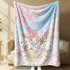 Sanrio Steampunk Plush Flannel Blanket Lightweight Throw Cartoon Cute Air Conditioning Bed Sofa Cover Nap Office Shawl Girl Gift