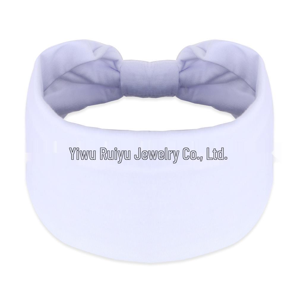 Cross-Border Women's Wide Cotton Elastic Sports Headband