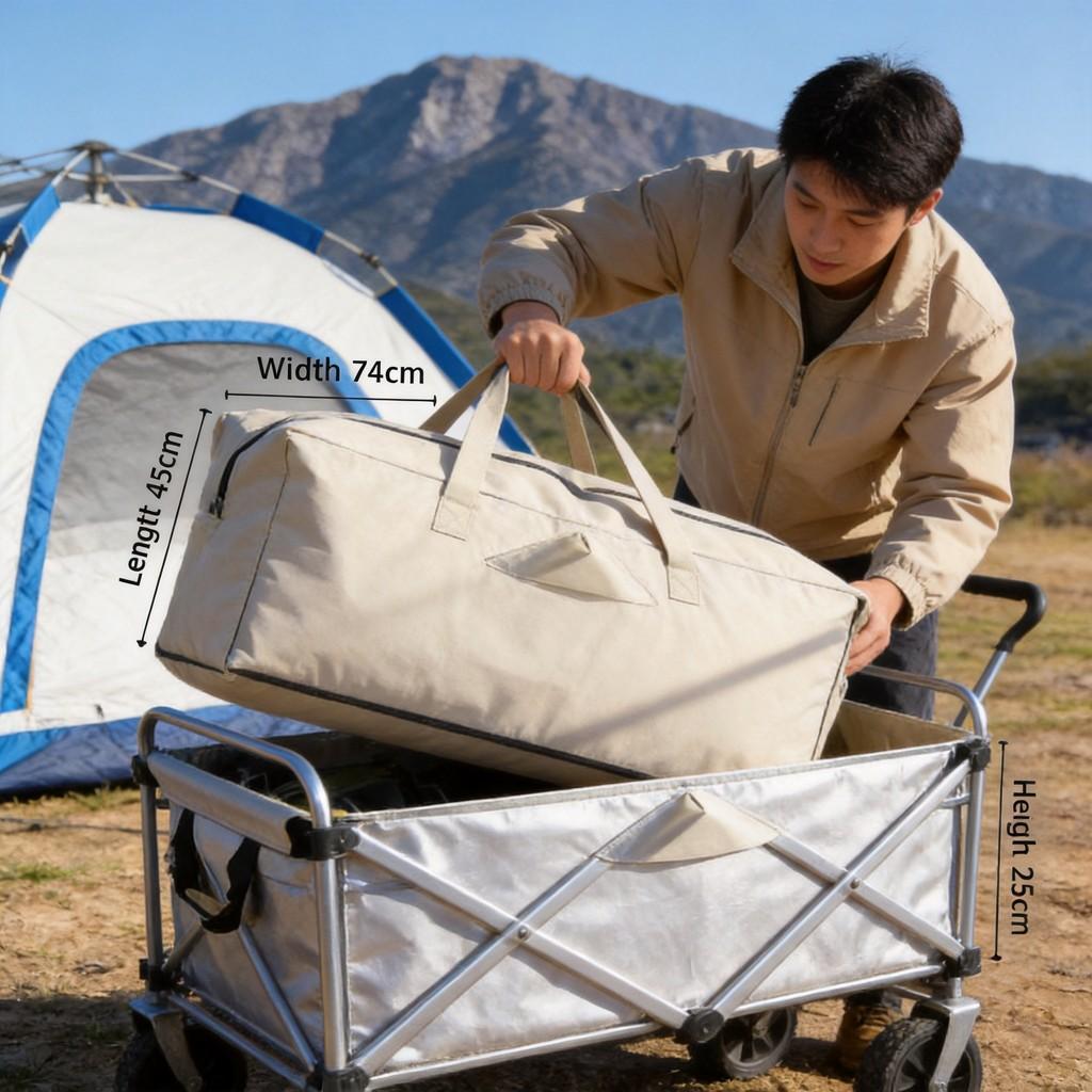 Camping Van Collapsible Storage Bag With Oxford Fabric For Road Trip Organization