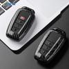 Abs Carbon Fiber Car Key Case Cover For Toyota Prius Camry Corolla Chr C-Hr Rav4 Land Cruiser Prado Keychain Holder Accessories