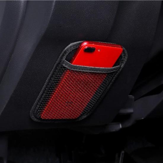 Car Accessories Storage PU Leather Pouch Bag Phone Holder Organizer Pocket Black