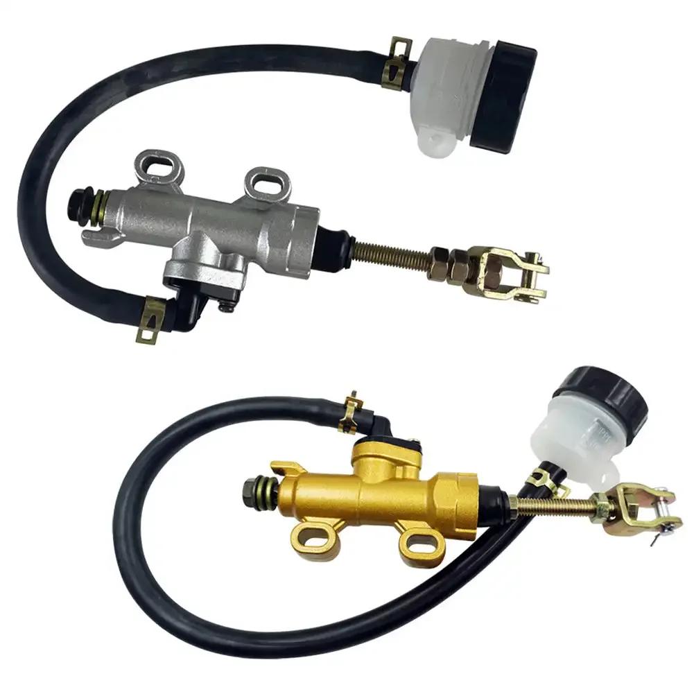 Universal Motorcycle Rear Foot Brake Master Cylinder Pump with Reservoir for Dirt Bike ATV for Suzuki Kawasaki Honda