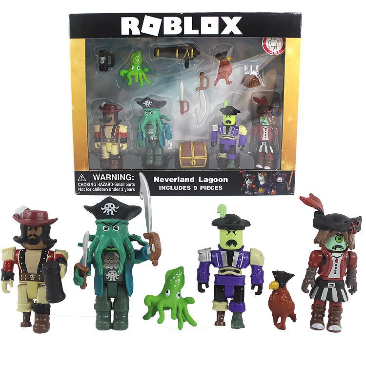 

Neverland Lagoon Pirate Action Figures 2.5-3 Inch 4 Pack With 9 Pieces Accessories Collectible Model Set For Gaming Enthusiasts