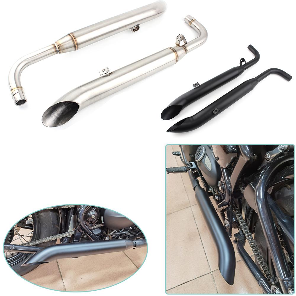 Motorcycle Part Black Exhaust Muffler 304 Stainless Steel Exhaust System For Triumph Bonneville Bobber T100 T1200 Speed Master