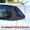 Glossy Black/Carbon Look Car Rear Window Shutter Cover Trim For Volkswagen VW Polo MK5 6R 6C 2011-2018 For VW Mk6 Polo 2018-