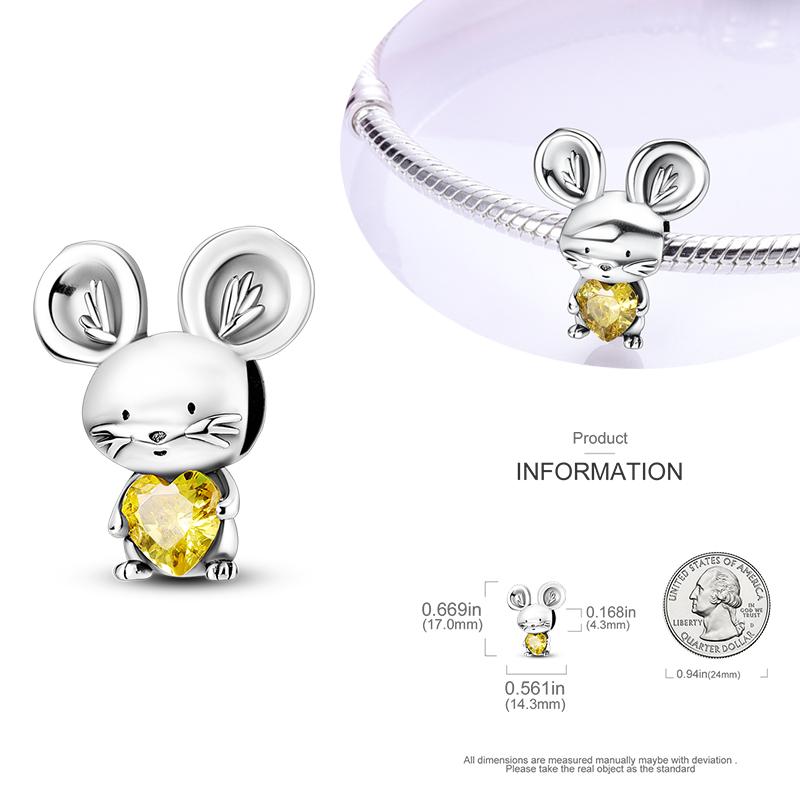 Charms Copper Beads For Women Fit Original Bracelet Animals Diy Pendants Jewelry