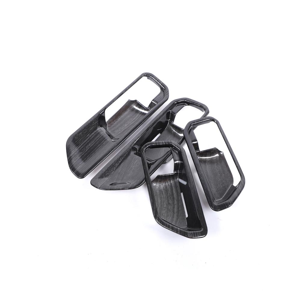 For Toyota Land Cruiser Prado 2024-2025 ABS Carbon Fiber/Black Car Inner Door Handle Door Bowl Decorative Frame Car Accessories