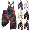 Women's  Overalls  Print Vintage Jumpsuit (Non-Adjustable Straps)
