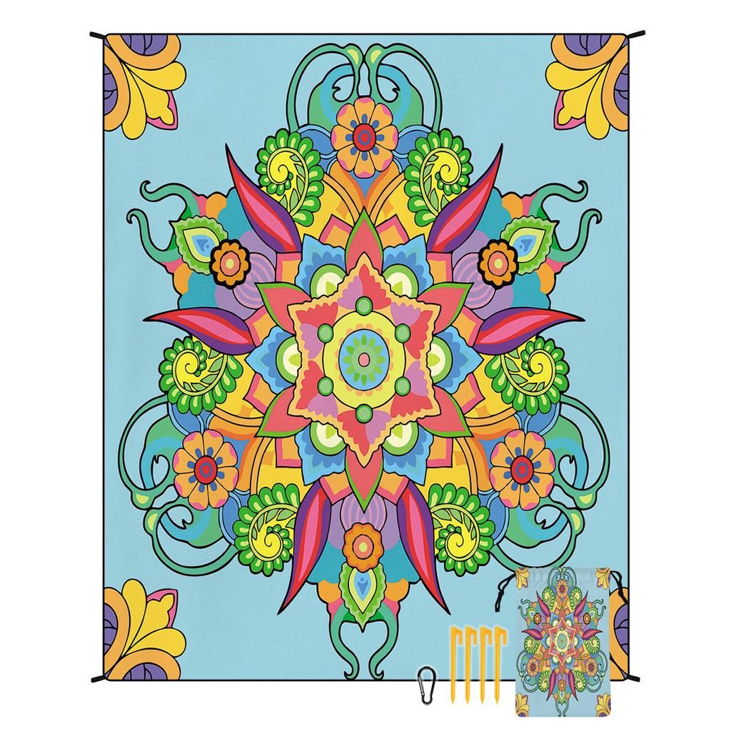Bohemian Beach Mat Moisture-proof Mat Outdoor Seat Cushion Picnic Mat Customized Tent Camping Floor Mat 180 * 220CM 550g