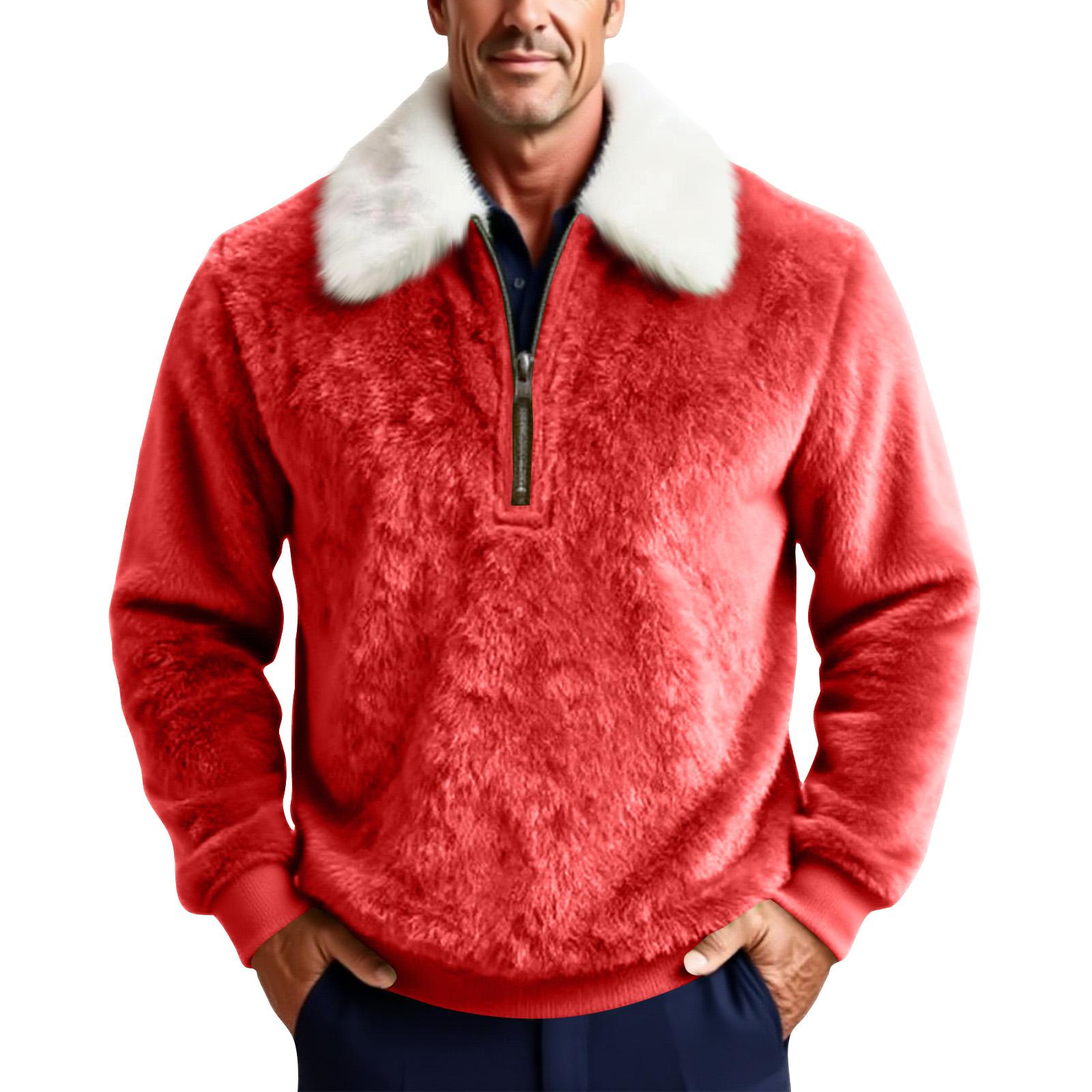 

Men s Vintage Christmas Round Neck Sweatshirt XL красный